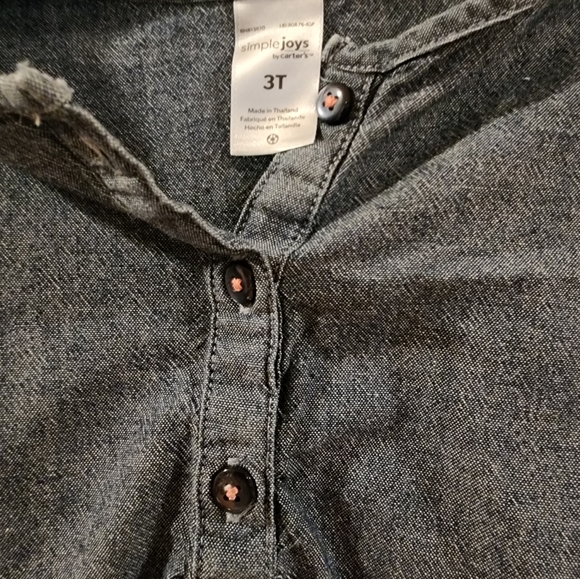 3T Simple Joy's Denim Long Sleeve Top - Picture 3 of 7